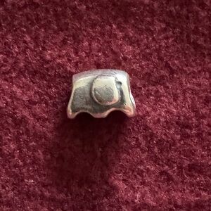RARE Retired Pandora Elephant Sterling Silver Bead (sideways)